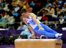 İdman gimnastikası üzrə fərdi çoxnövçülük yarışlarının finalı keçirilir. Bakı, Azərbaycan, 18 iyun 2015